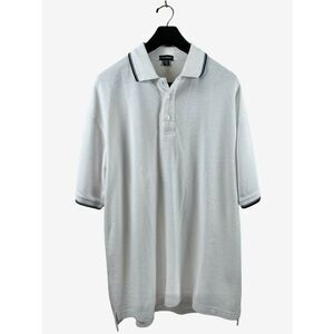 LANDMARK Men's Short Sleeve Polo Shirt size XL, White, Cotton, Polyester